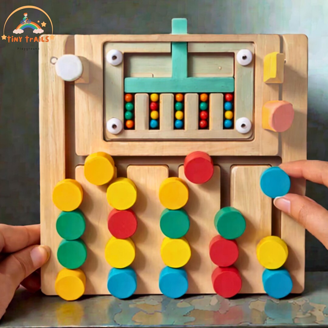 Montessori Wooden Puzzles for Kids | Educational Color and Logic Game ...