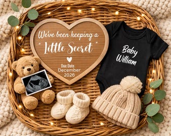 Plantilla digital editable para anuncio de embarazo, revelación de género neutro, anuncio de embarazo minimalista bohemio, anuncio de bebé