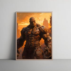 The Thing Fantastic Four High Detail Figure Statue | 3d Model | 3d Paint | Digital downloads | Fantastic four | super power
