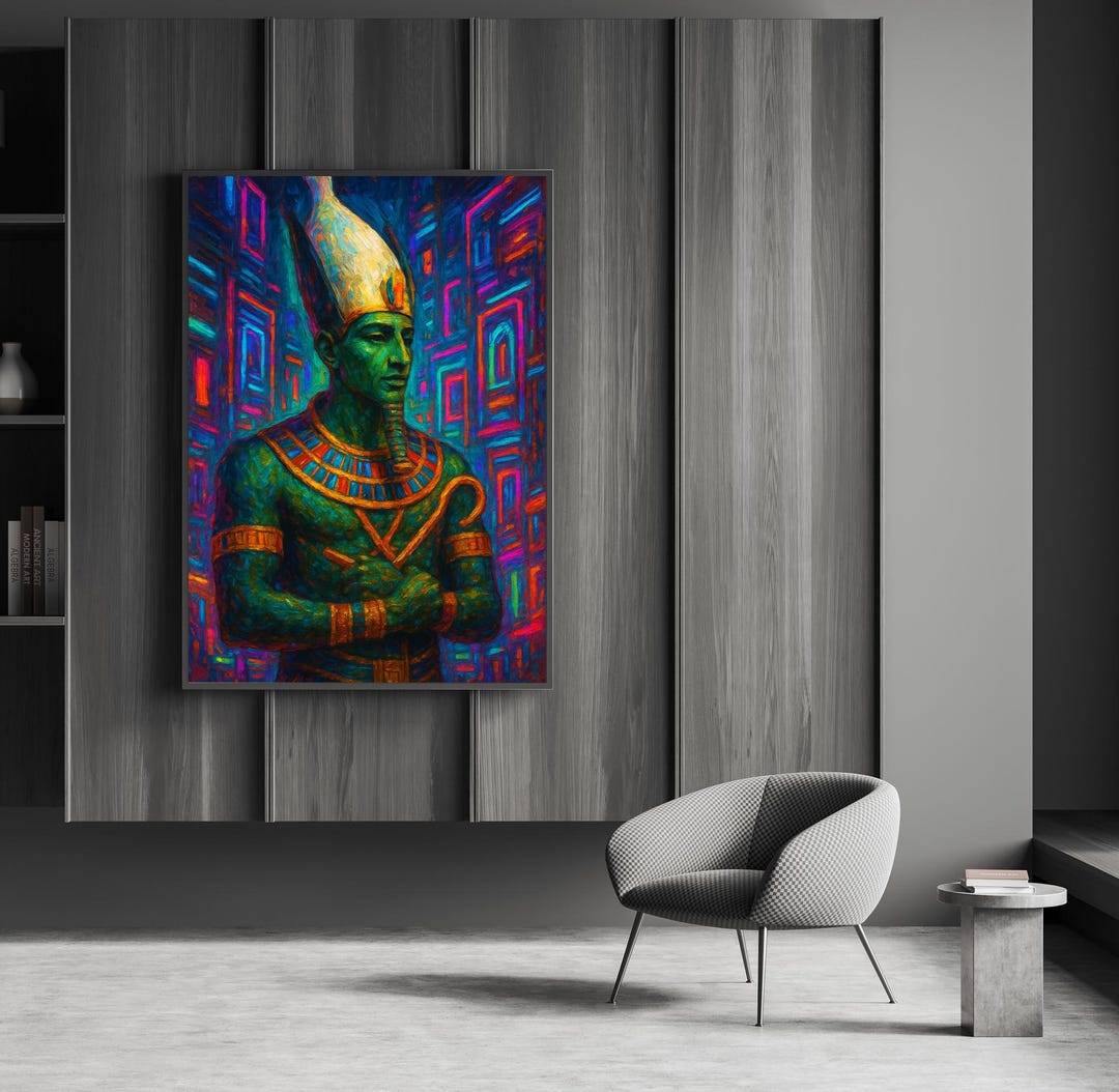 Orisis Color Egyptian God Osiris in Color | Beautiful Egyptian Digital Art | Wall ...