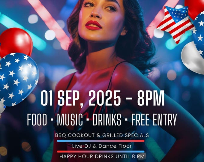 Labor Day Party Flyer: Editable Canva Template (Digital Download)