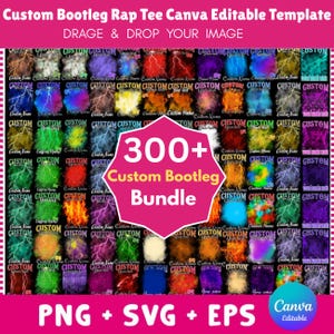 300+ Bootleg Rap & Graduation T-Shirt Canva Templates