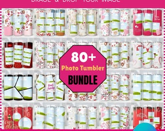 80+ Photo Tumbler Wrap Bundle | 20oz Sublimation Designs (Canva Editable)
