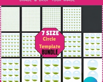 Editable Circle Canva Templates Bundle | Round Label Sticker Designs (Digital Download)