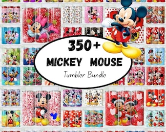 Mickey & Minnie Tumbler Wrap Bundle | 20oz Skinny Sublimation PNG | Cartoon-Inspired Tumbler Wraps | Digital Download