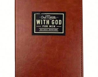 One Minute with God for Men – 365 Daily Devotions Prayer Journal, Christian Gift for Men, Bible Study Devotional Book