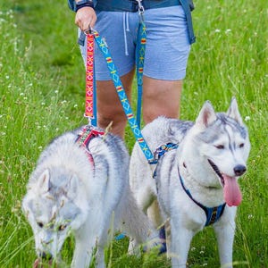 Two dog lead, Leash coupler, Dual dog leash, Split lead, Double dog leash for two dogs.Double Leash Connector | Multifunctional Leash