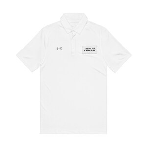 Christian Jesus Polo Shirt Embroidered, Religious Men&#39;s Collared Tee, Catholic Christian Gift, Faith Embroidered Top, Church Polo, Religious