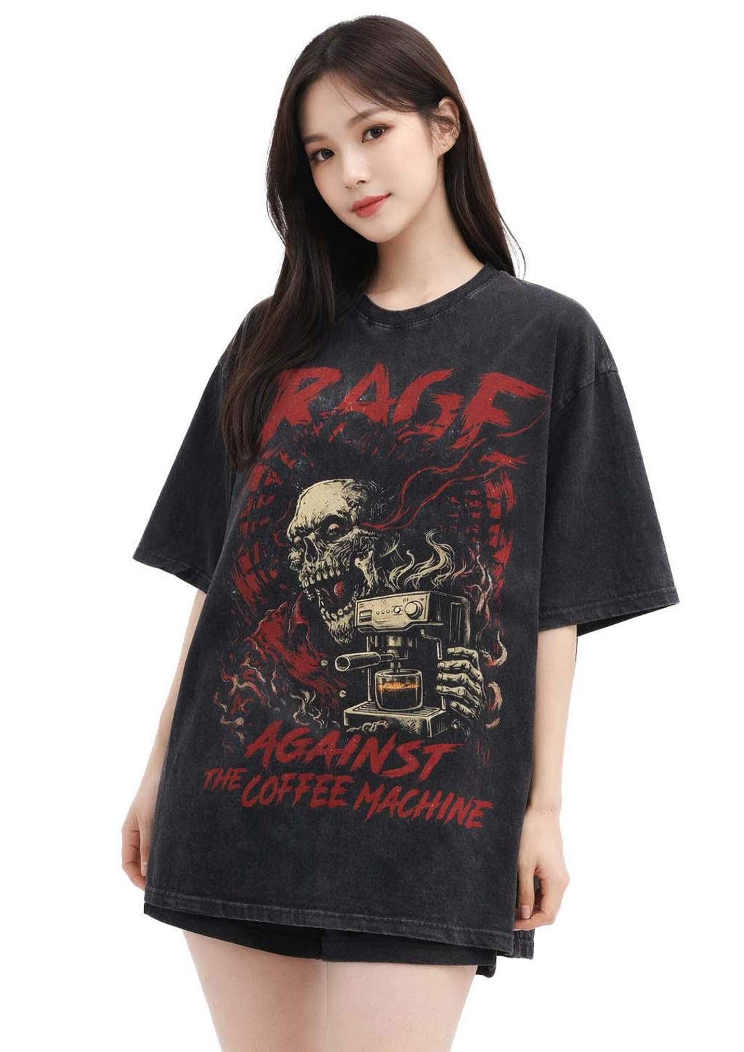 Rage Against the Coffee Machine - Funny Parody T-shirt Full XXL Print ...