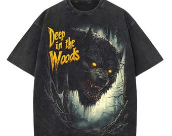 Camiseta de Halloween com estampa de lobisomem - Tamanho XXL