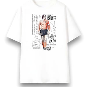 Retro Johan Cruyff T-Shirt | Vintage Soccer Legend Tee | Classic Football Fan Shirt