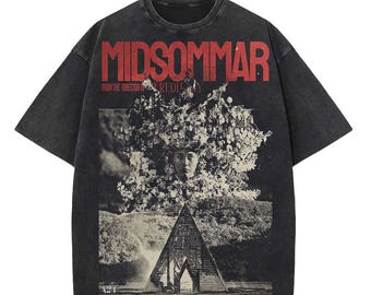 Midsommar T-shirt - XXL-print - Vintage gewassen T-shirt