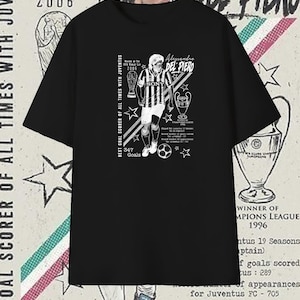 Alessandro Del Piero T-Shirt | Vintage Soccer Legend Tee | Classic Football Fan Shirt Italy Juventus