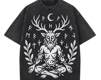 Cernunnos Celtic Horned God Pagan T-Shirt T-Shirt XXL Print