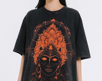 Psychedelic Trippy Buddha T-Shirt XXL Print