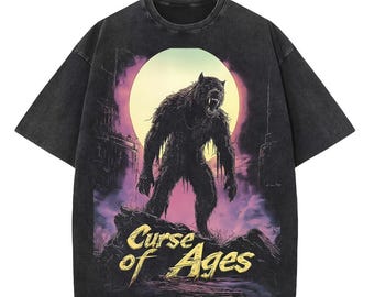 Werewolf Horror Halloween T-Shirt T-Shirt XXL Print