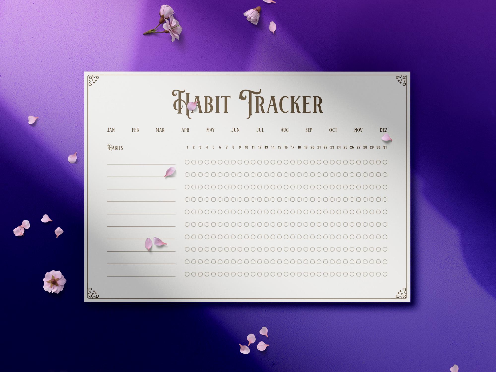 Habit Tracker Printable | Weekly & Monthly Tracker | A4 + US Letter PDF ...