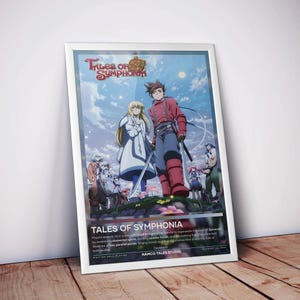 Tales of Symphonia Poster | Video Game Poster | 4 Colors | High Quality Matte Print | Fantasy RPG Wall Art | Gamer Gifts | Free USA Shipping