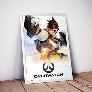 Overwatch Poster | Hero Shooter Wall Art | High Quality Matte Print | FPS Gaming Decor | Team-Based Game Gift | Free USA Shipping