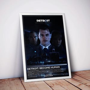 Detroit Become Human Poster | Video Game Poster | 4 Colors | High Quality Print | Sci-Fi Wall Art | Gamer Gifts | Free USA Shipping