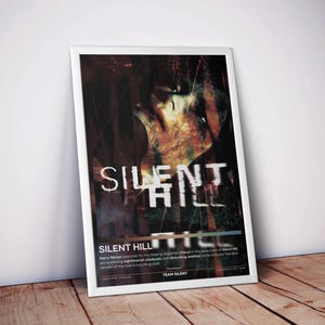 Silent Hill Poster | Videospiel Poster | 4 Farben | Hochwertiger Druck | Survival Horror Wandkunst | Gamer Geschenke | Kostenloser USA Versand
