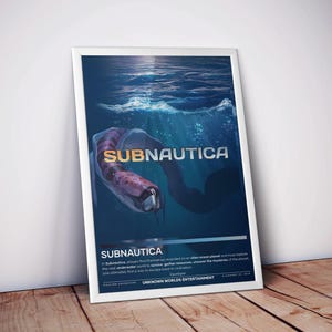 Subnautica Poster | Video Game Poster | 4 Colors | High Quality Matte Print | Underwater Survival Wall Art | Gamer Gifts | Free USA Shipping
