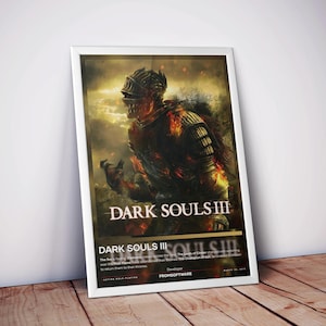 Dark Souls 3 Poster | Video Game Poster | 4 Colors | High Quality Matte Print | Dark Fantasy RPG Wall Art | Gamer Gifts | Free USA Shipping