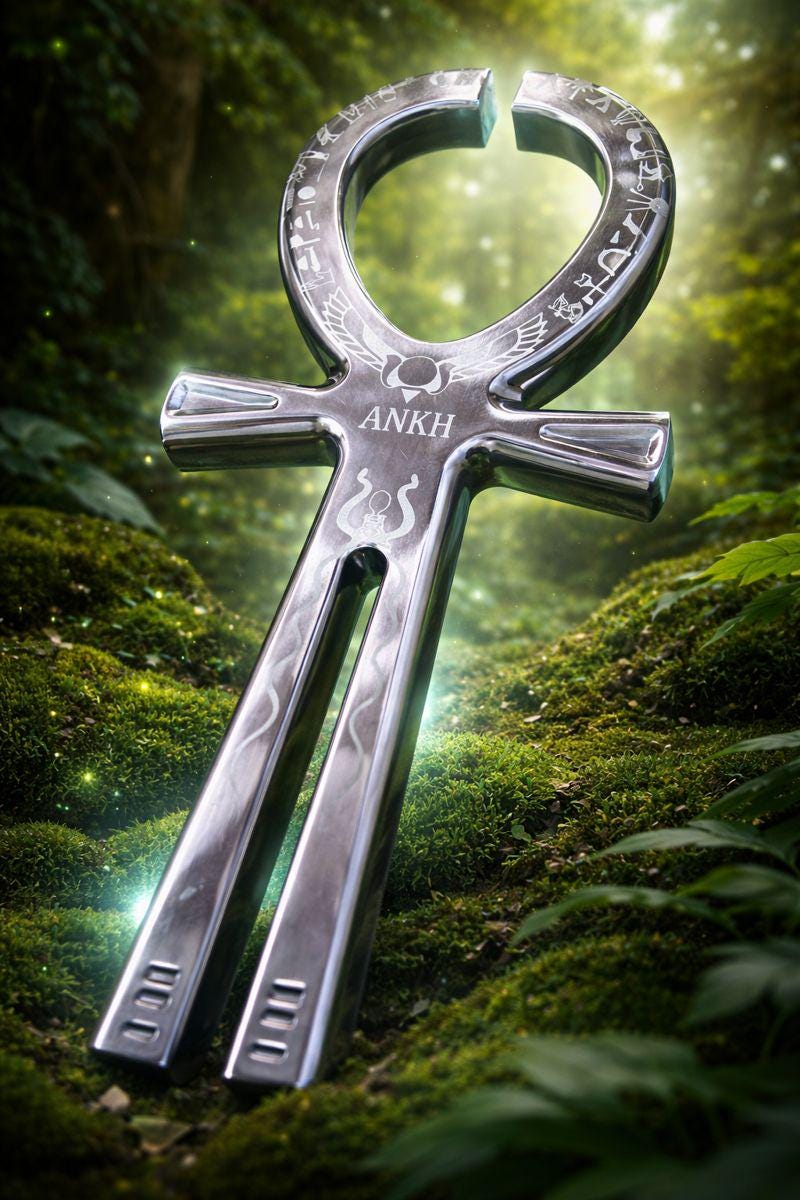 528 Hz Ankh Tuning Fork – Giant Egyptian Key of Life Sound Healing
