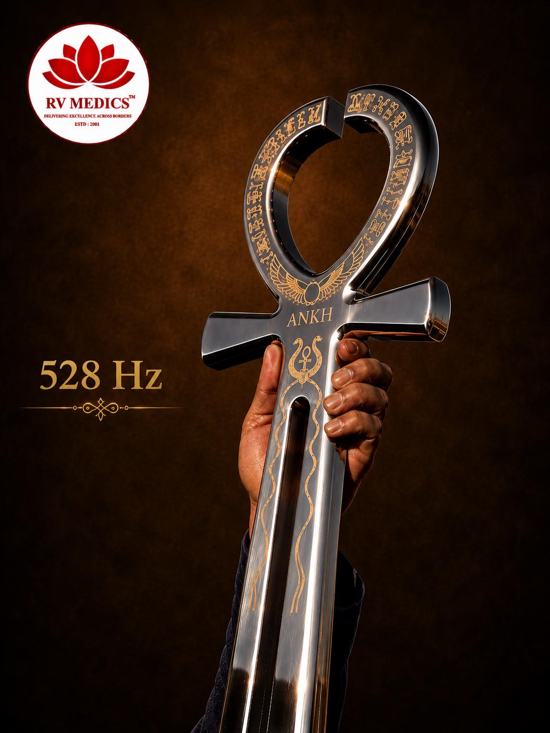 528 Hz Ankh Tuning Fork – Giant Egyptian Key of Life Sound Healing