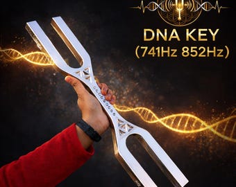 Gigantyczny podwójny kamerton DNA Key – instrument leczniczy z dźwiękiem solfeżowym 741 Hz i 852 Hz