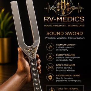 Espada de sonido de 221 Hz: instrumento de sanación con frecuencia de Venus para el amor, la armonía y el equilibrio emocional.