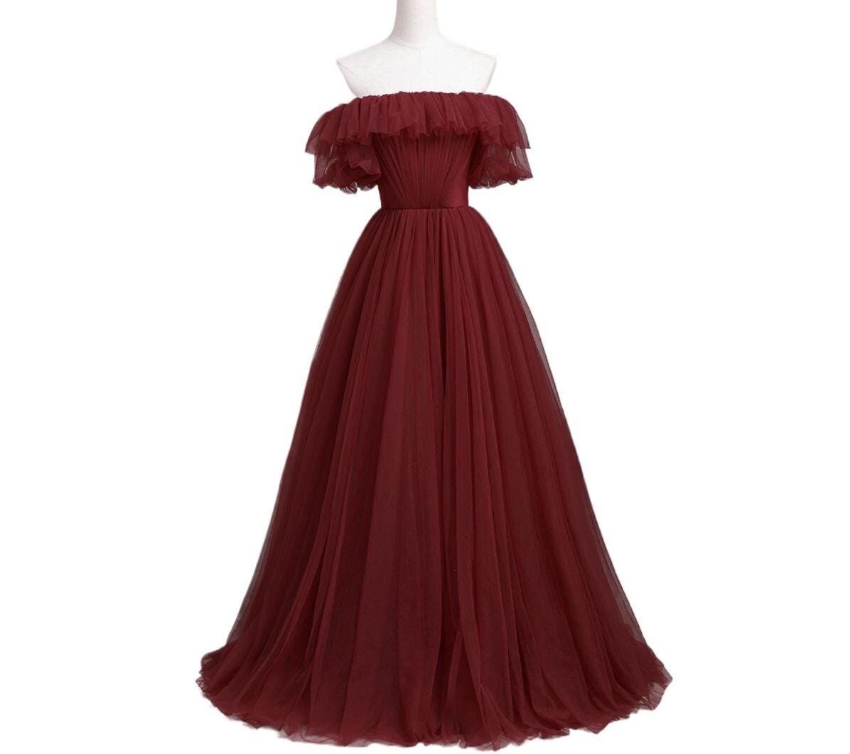 Tulle Long Princess Prom Dress Woman - Etsy