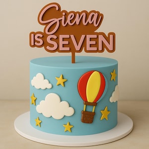 Custom Kids Cake Topper,  Personalized Happy Birthday Gift, Kids Name Cake, Celebration Gift, Acrylic Cake Topper