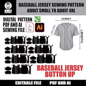 Button Up Baseball Jersey Sewing Patterns