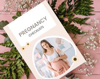 Pregnancy Checklist Canva Template: Editable PLR eBook for Moms