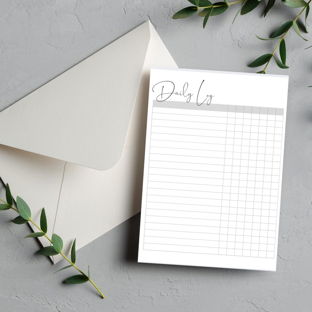 Editable Daily Log Templates: Printable Checklists & Canva Trackers ...