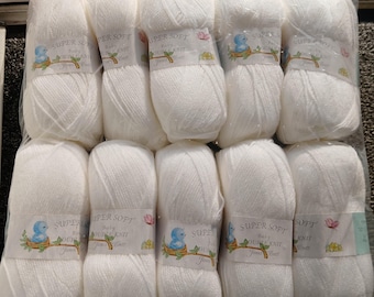 James C Brett Super Soft Baby Doppel Strickwolle Garn 5x100g Knäuel Stricken Häkeln