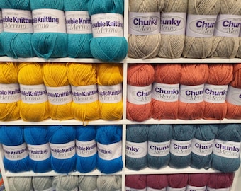 James C Brett Baby Chunky Merino Strickwolle Garn 5x100g 10% Merino Wolle Stricken Häkeln Farbschattierungen