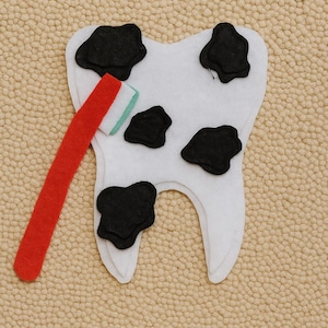 teeth brushing Felt Story Set| Educational & Interactive Storytelling Toy | Creative Play for Kids| Flannel Board | felt board | quiet book