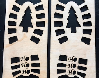 Santa Footprint Stencil: Reusable Christmas Eve Magic for Kids