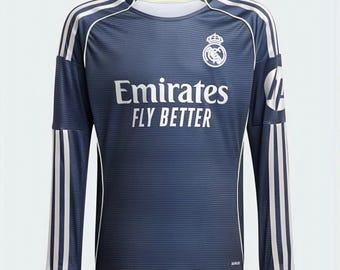 Camiseta de visitante del Real Madrid 25-26, manga larga, premium, para adulto