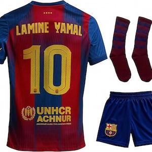 Lamine Yamal 10 Barcelona Trikot 25-26 Jersey Premium Kids and