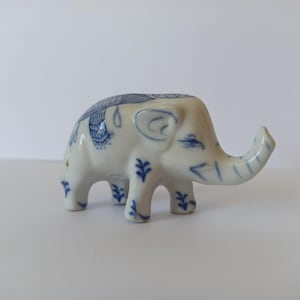 Vintage Porcelain Elephant hand painted
