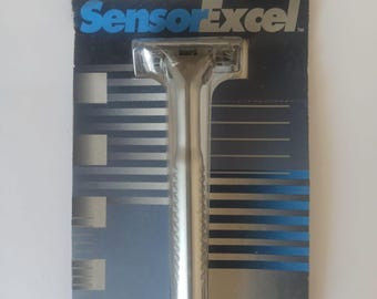 Originele Gillette Sensor Excel 93 met metalen handvat, nieuw uit oude voorraad + 1 scheermesje