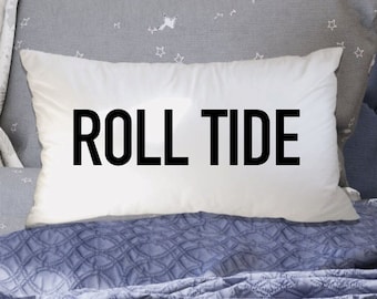 Roll Tide Lumbar Pillow, Alabama College Dorm Decor