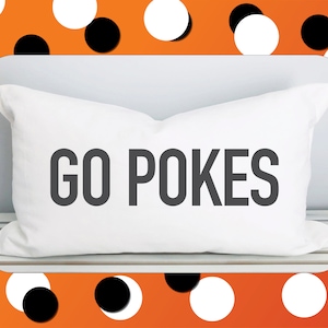 Oklahoma State Cowboys pillow College dorm room decor college acceptance gift grad Christmas gift dorm decor for boy girl guy college dorm