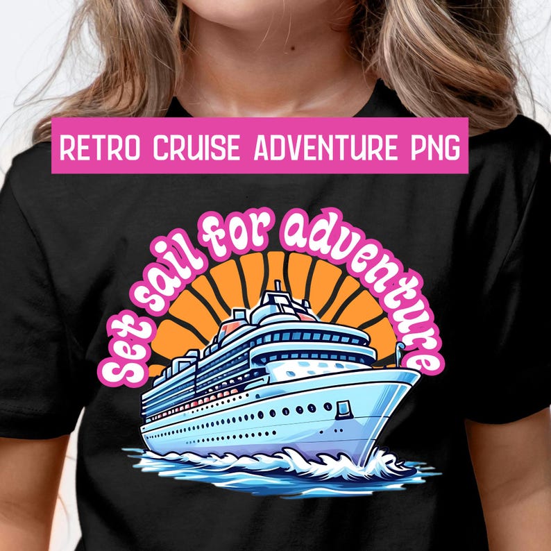 Cruise Adventure PNG Cruise Fan Girl Woman Group Cruise Retro Clipart ...