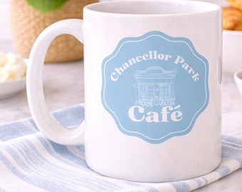 Young and The Restless Chancellor Park Blue Cafe Mug