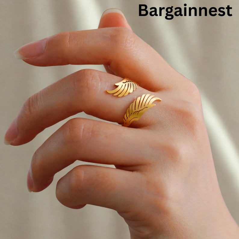 angel wing ring,angel wings,angel ring,angel gift,wing ring,guardian angel,angel jewelry,gold ring,gothic ring,adjustable ring,feather ring,spiritual ring,remembrance ring,ring for women
