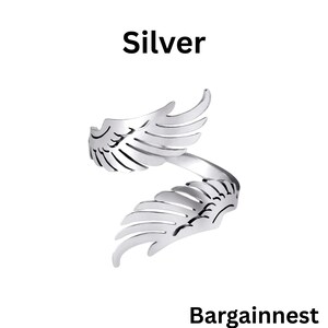 angel wing ring,angel wings,angel ring,angel gift,wing ring,guardian angel,angel jewelry,gold ring,gothic ring,adjustable ring,feather ring,spiritual ring,remembrance ring,ring for women